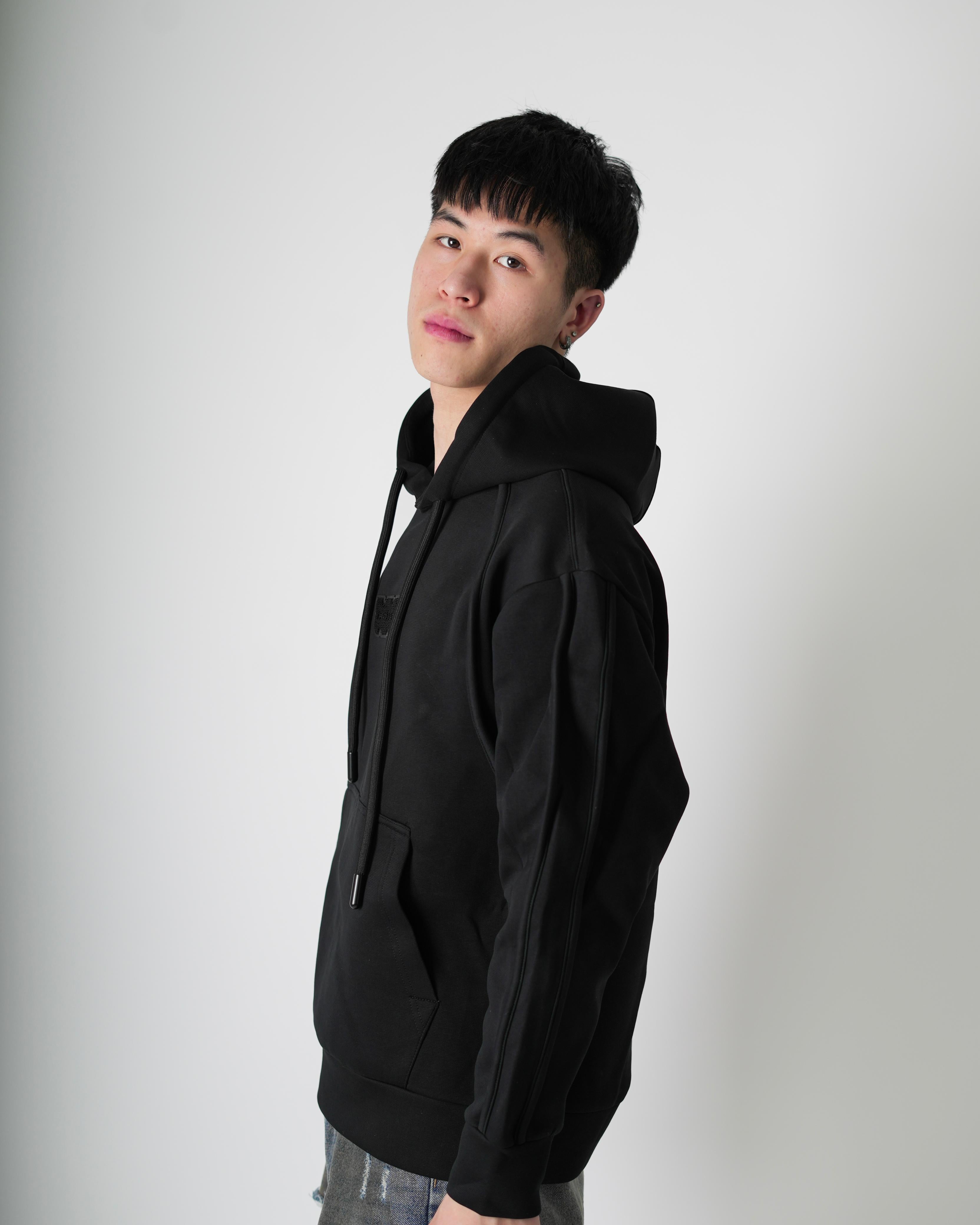 Classic Black Logo Hoodie