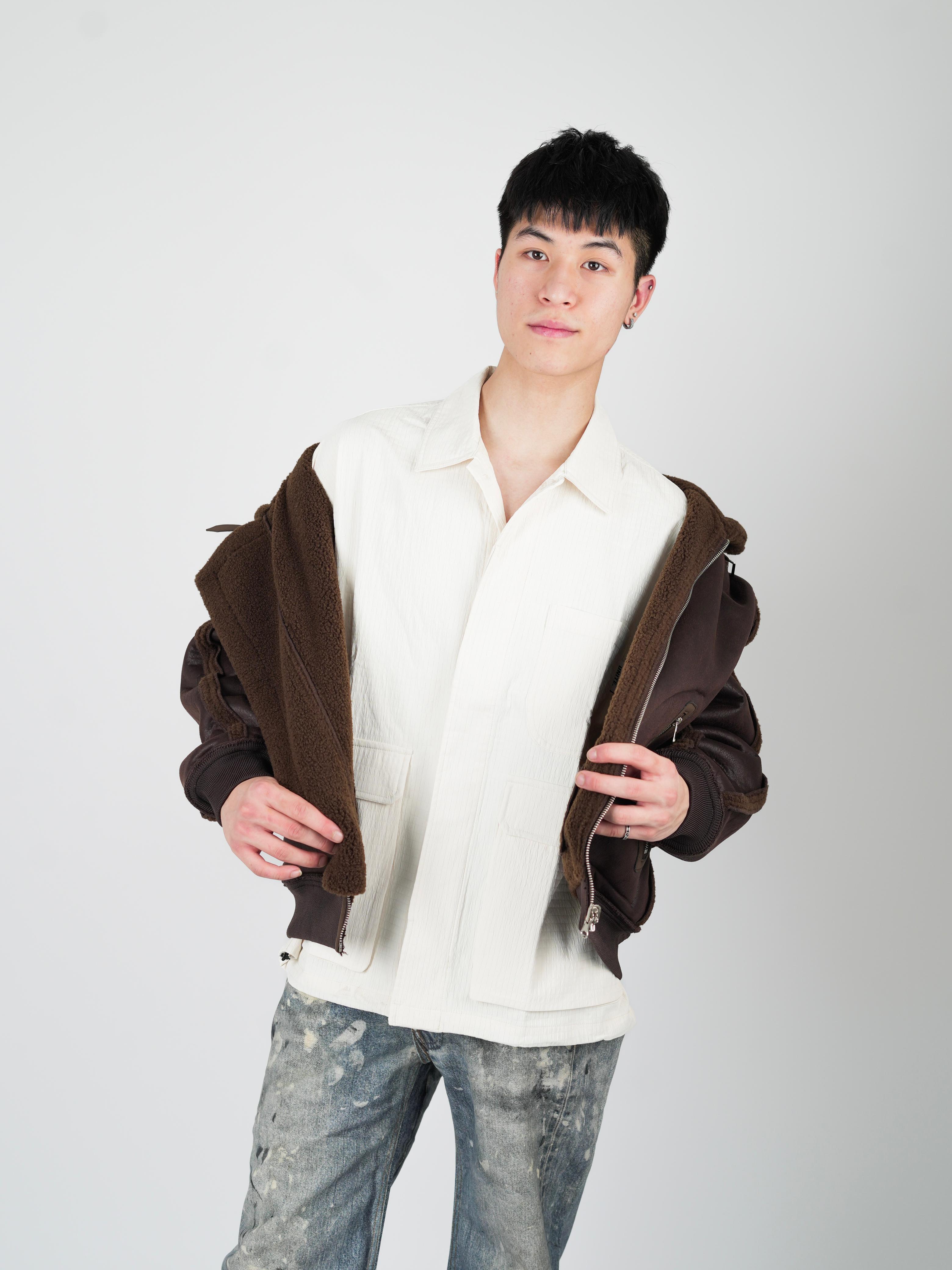Vintage Shearling Aviator Jacket