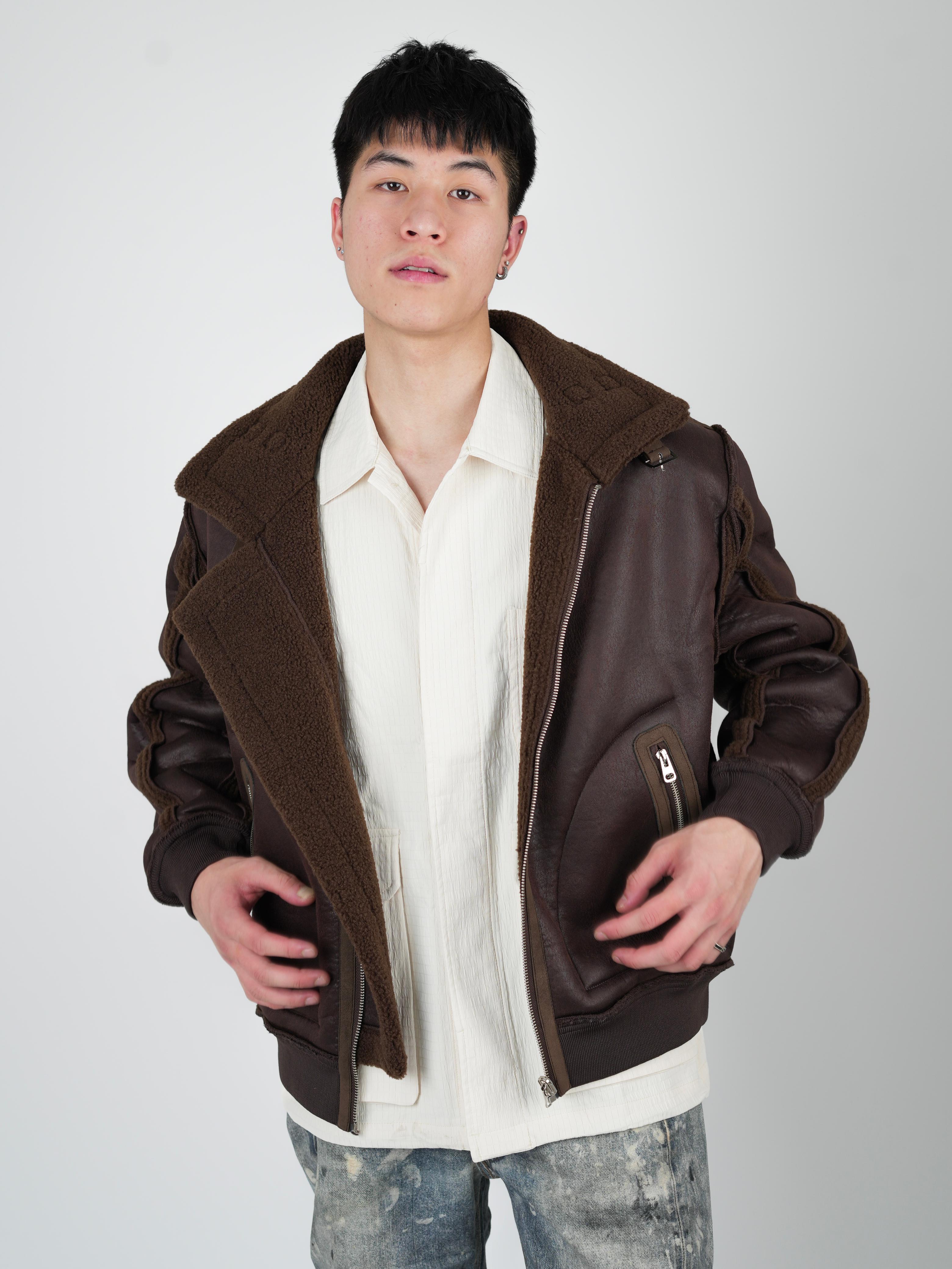 Vintage Shearling Aviator Jacket