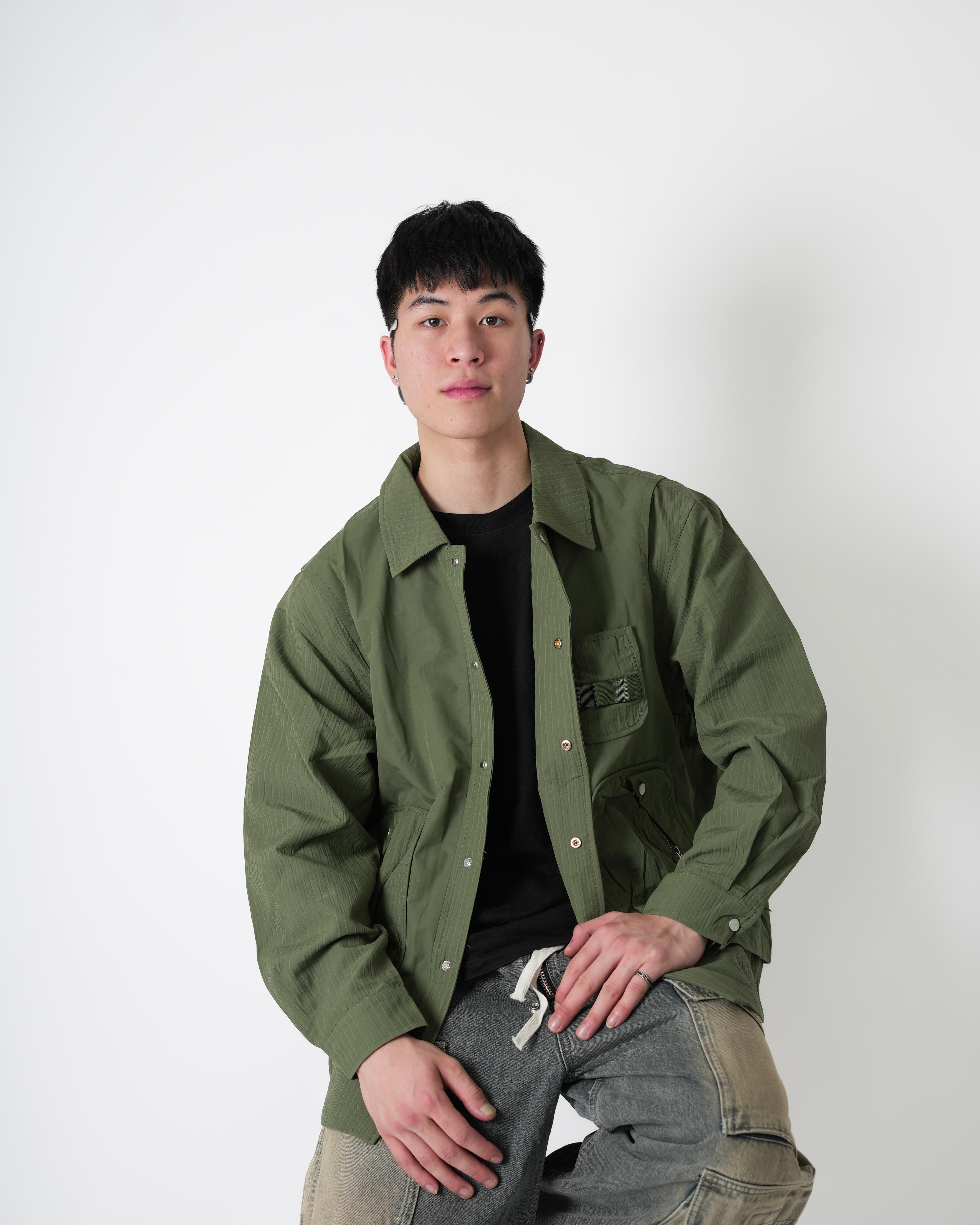 Utility Green Overshirt – Cargo Streetwear Edition