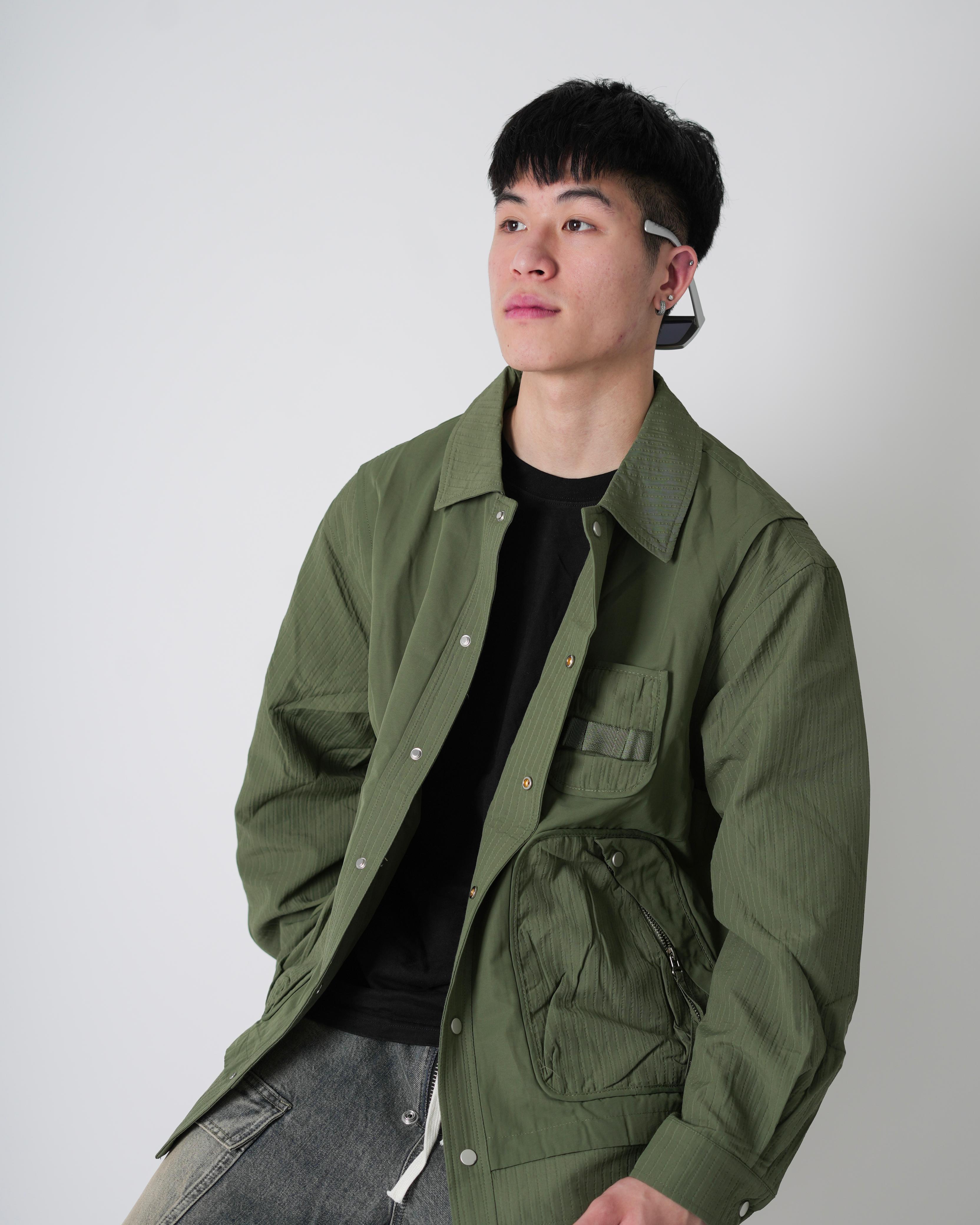 Utility Green Overshirt – Cargo Streetwear Edition